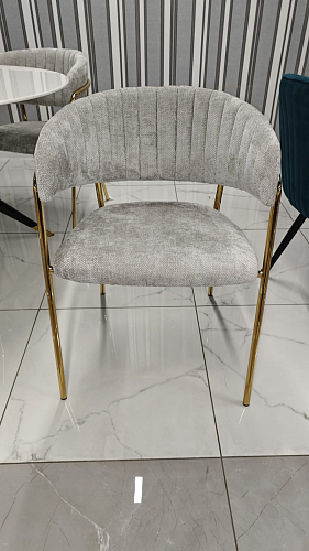 Стул на металлокаркасе Kamelia green / gold из шоурума 13